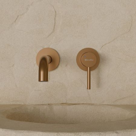 Смеситель для раковины Knotlor ECLIPSE SS-25/RB настенный бронза