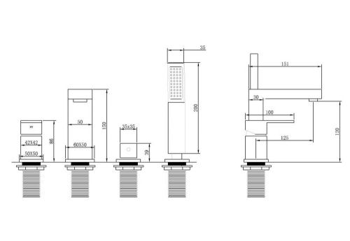 Смеситель Abber Daheim AF8213W на борт ванны белый - фото 3