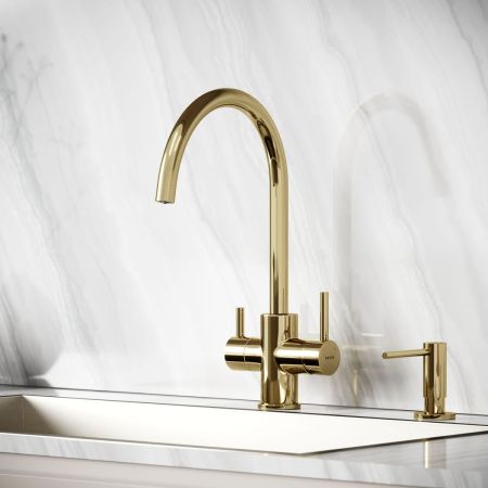 Смеситель для кухни Sancos Taper SC4012ZG на мойку золото