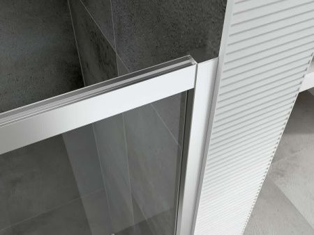 Душевая дверь Abber Schwarzer Diamant AG33180H 180х195 стекло прозрачное профиль хром