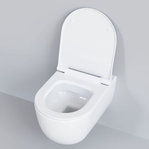 Унитаз подвесной Ambassador Abner 103T20001R-102T20001S белый с сиденьем микролифт - фото 5