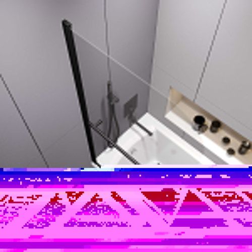 Душевая шторка на ванну RGW Screens 411111408-14 80х140 стекло прозрачное профиль черный ориентация универсальная - фото 5