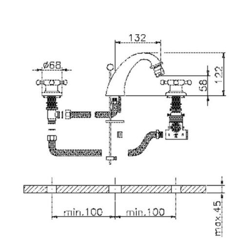 Смеситель Cisal Victorian VTT730102A Акция на биде никель с термостатом - фото 2