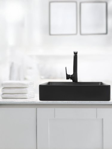 Раковина из сантехнического фаянса WeltWasser WW SK 10000004509 40 см накладная цвет черный без отверстий под смеситель - фото 4