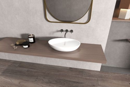 Раковина из искусственного камня Abber Stein AS2635 60х40 накладная цвет белый без отверстий под смеситель - фото 2