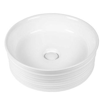 Раковина из сантехнического фарфора Bond Circle S60-410 40х40 накладная цвет белый без отверстий под смеситель