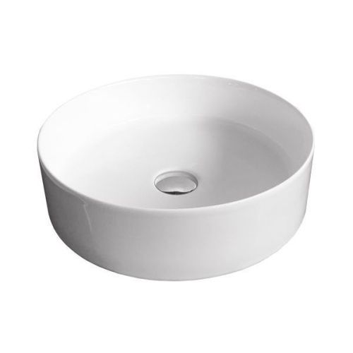 Раковина из сантехнического фарфора Sintesi SIN-LVB-APP-416 40х40 накладная цвет белый без отверстий под смеситель - фото 4