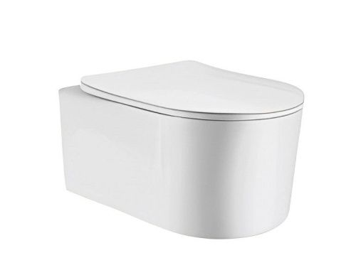 Унитаз подвесной Cerutti SPA CT9236 белый с сиденьем микролифт безободковый каскадный смыв - фото 2