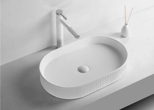 Раковина из сантехнического фарфора Cerutti SPA CR8009 60х40 накладная цвет белый без отверстий под смеситель