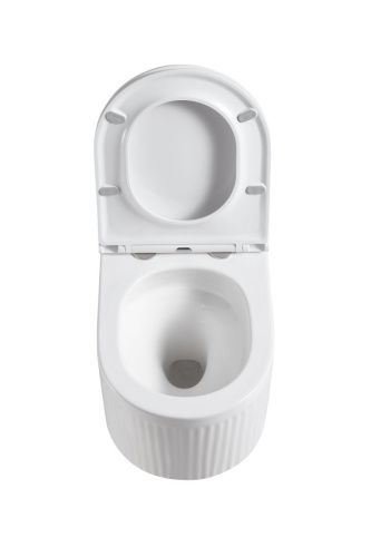 Унитаз подвесной Grossman Торнадо GR-4408SQ белый с сиденьем микролифт безободковый смыв торнадо - фото 5