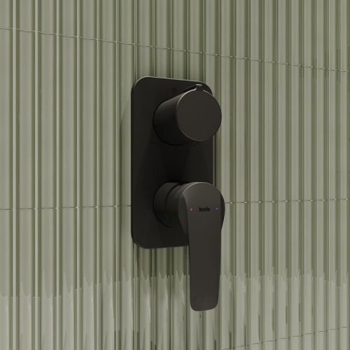 Смеситель для душа IDDIS Ray RAYBL00i68 встраиваемый в стену черный - фото 3