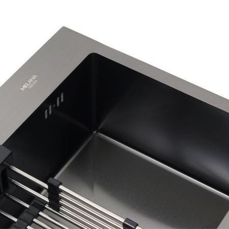 Кухонная мойка Melana ProfLine D5343HB графит 55х45 цвет серый поверхность полированная