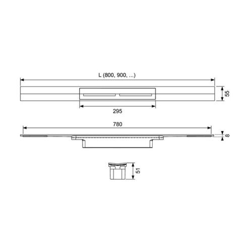Сифон для душевого лотка Tece TECEdrainprofile 673001 золото - фото 2