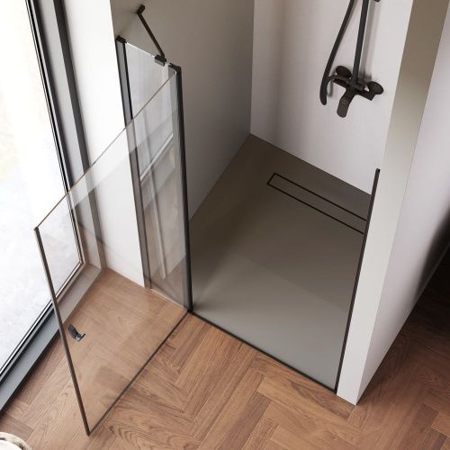 Душевая дверь Am.Pm Sunny W87G-100-1P-BT 100х190 стекло прозрачное профиль черный - фото 4