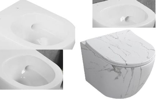 Унитаз подвесной Cerutti SPA CT9532 черный с сиденьем микролифт безободковый смыв торнадо - фото 4