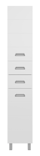 Шкаф-пенал Misty Селена П-Сел05035-01БкП 40х190 напольный цвет белый - фото 2