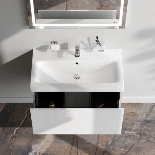 Тумба под раковину Am.Pm Gem M90FHX07521WG 80х40 подвесная цвет белый - фото 3