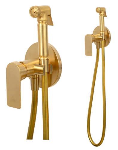 Гигиенический душ со смесителем Remer I65BG золото - фото 2