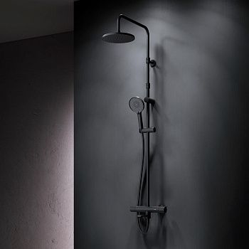 Душевая стойка Am.Pm X-Joy F0785A522 настенная цвет черный с термостатом