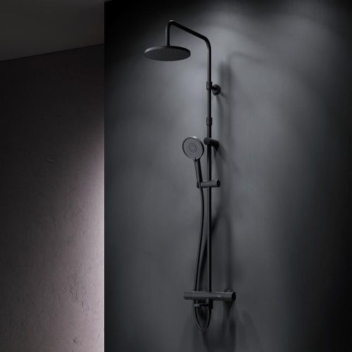 Душевая стойка Am.Pm X-Joy F0785A522 настенная цвет черный с термостатом