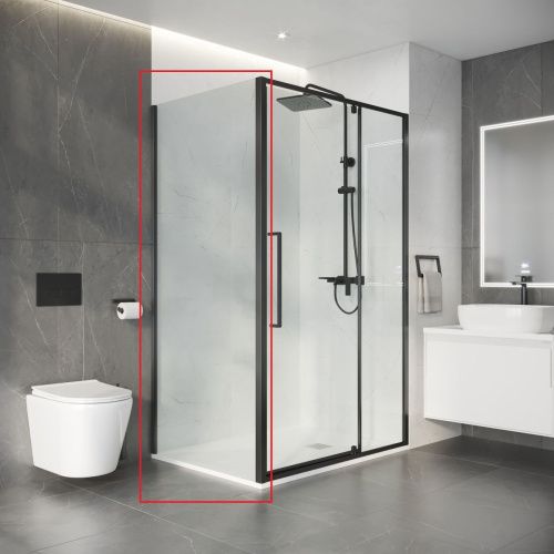 Боковая стенка Niagara Nova NG-A80GR-34 80х195 стекло прозрачное профиль графит - фото 3