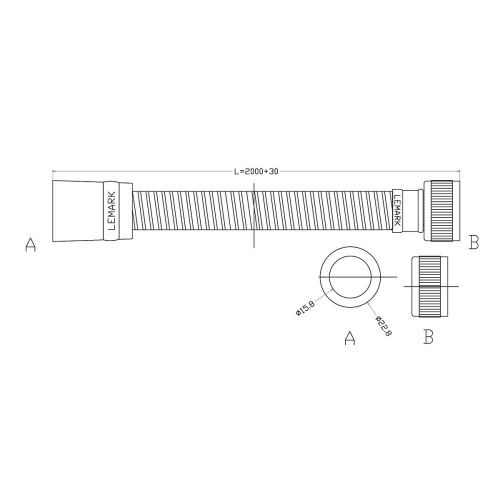 Душевой шланг LeMark LE8045P - фото 2