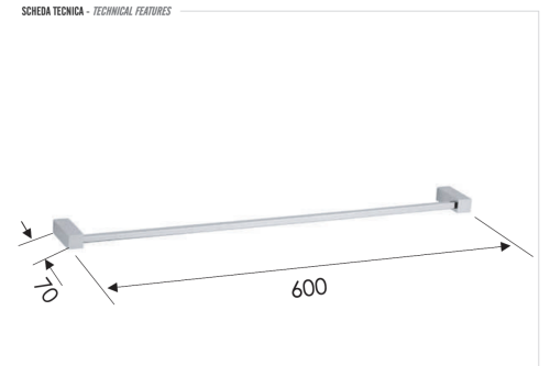Полотенцедержатель Remer SQ SQ30CR - фото 2