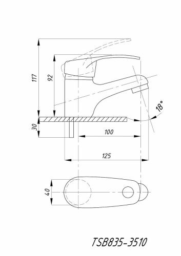 Смеситель TSARSBERG TSB-835-3510 на раковину хром - фото 3