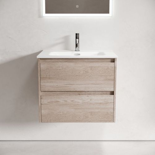 Тумба под раковину Sancos Libra LB60EG 60х50 подвесная цвет коричневый - фото 4