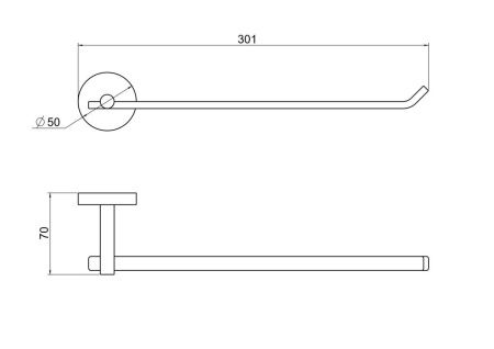 Полотенцедержатель Aquatek БЕТТА AQ4619MB