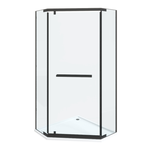 Душевой уголок Cerutti SPA CHIKA ZP91B 90х90 стекло прозрачное профиль черный без поддона - фото 2