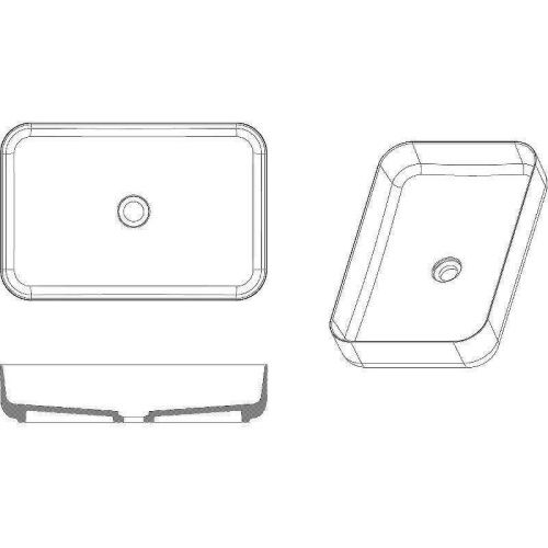 Раковина из искусственного камня Boheme Corian 879-60-MW 60х40 накладная цвет белый - фото 4
