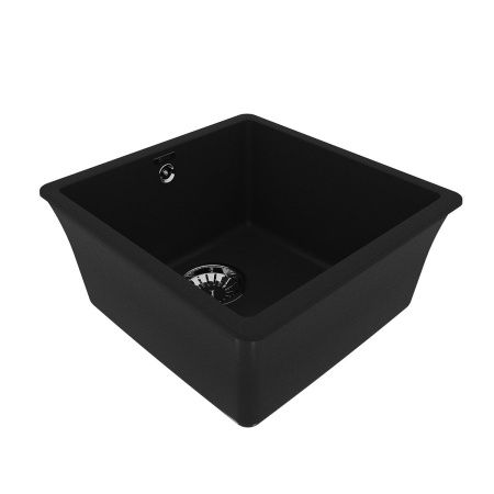 Кухонная мойка LeMark Sinara 400-u 9910061 40х40 цвет черный поверхность матовая