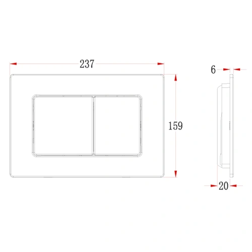Клавиша смыва механическая Veconi FLUSH FLV9-S цвет нержавеющая сталь - фото 2