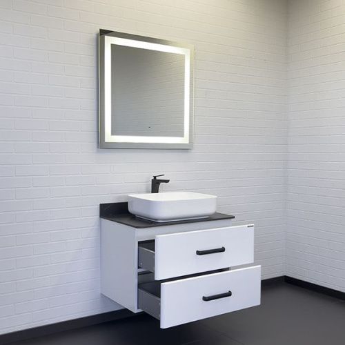 Тумба с раковиной Comforty Амстердам 00-00013775CF 80х50 подвесная цвет белый - фото 5