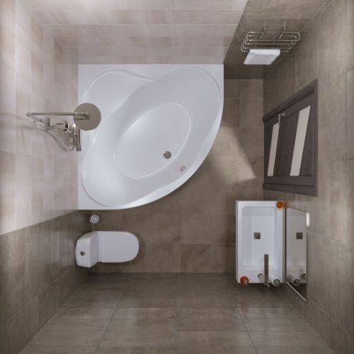 Ванна акриловая Тритон Грация Щ0000048049 140х140 угловая четверть круга без каркаса - фото 4