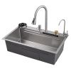 Кухонная мойка Savol S-SC003L 75х45 цвет серый поверхность матовая