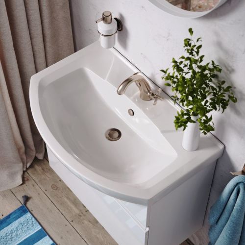 Тумба под раковину Aqwella Y ROD01071 70х30 подвесная цвет белый - фото 4