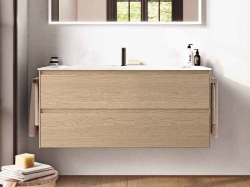 Тумба под раковину Berloni Bagno WAKBS2C6DIC 1428 120х50 подвесная цвет бежевый