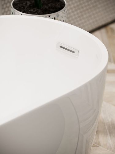 Ванна акриловая Sancos Perla FB06 170х70 отдельностоящая овальная с каркасом - фото 4