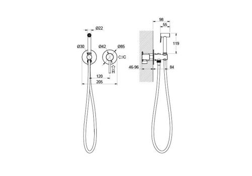 Гигиенический душ Aquatek ЕВРОПА AQ1319CR хром - фото 5