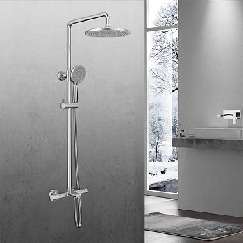 Душевая стойка Vincea Esse VSFS-1E1TCH настенная цвет хром с термостатом