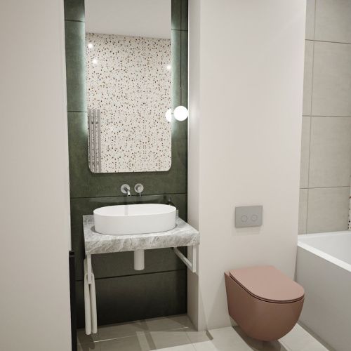 Столешница Teymi Helmi T150207 70х50 подвесная цвет серый - фото 3