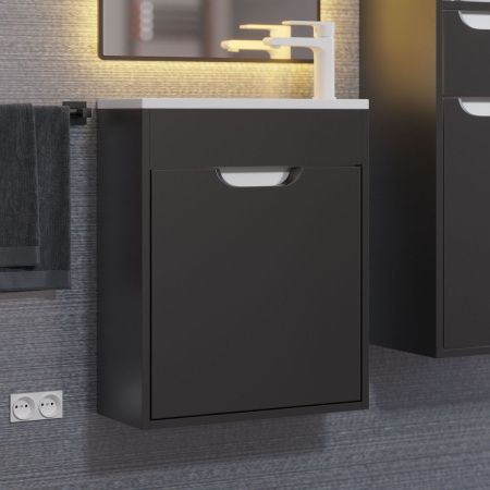 Тумба под раковину Uperwood Modul 2930205360 50х20 подвесная цвет черный