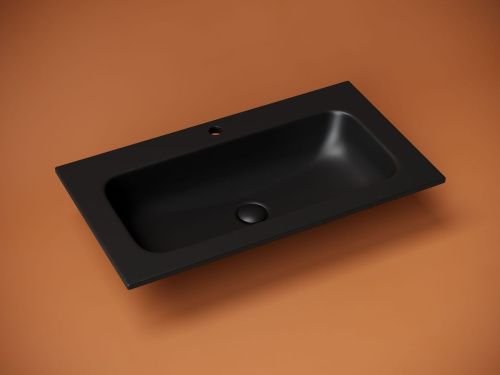 Раковина из сантехнического фарфора Ceramica Nova GRACE CN7012MB 80х50 накладная цвет черный - фото 2