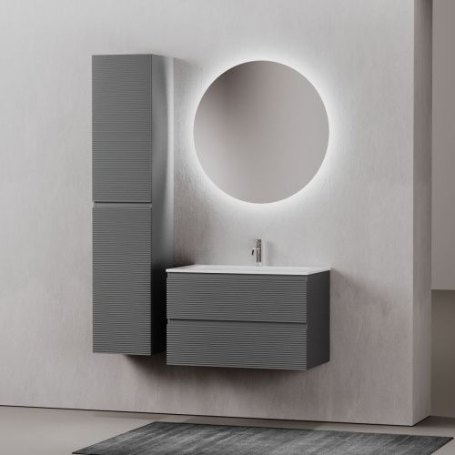 Тумба под раковину Sancos FOLK FL80GS 80х40 подвесная цвет серый - фото 3