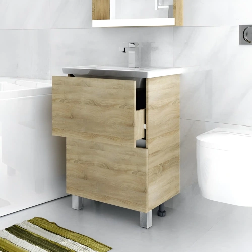 Тумба с раковиной 1MarKa Aris Ц0000033276 70х50 напольная цвет коричневый - фото 5