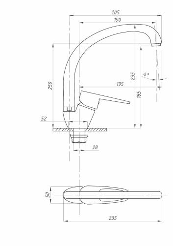 Смеситель для кухни FAUZT FZs-863-126 на мойку хром - фото 4