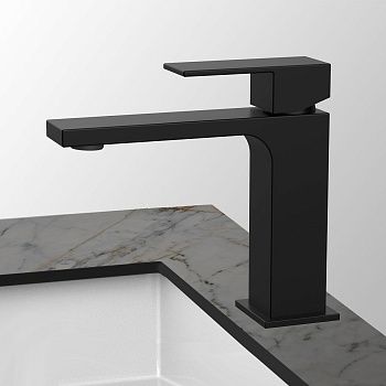 Смеситель Vincea Cube VBF-1C01MB на раковину черный