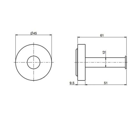 Крючок Fima Carlo Frattini Spillo Steel F6094/1INOX